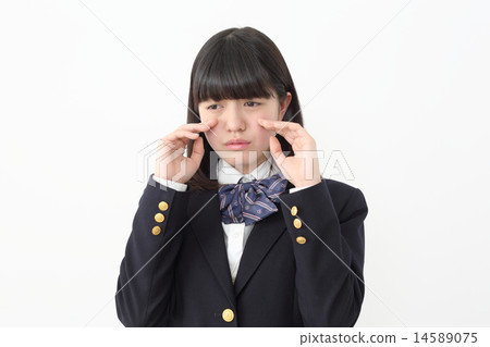 學校的女孩在哭 14589075