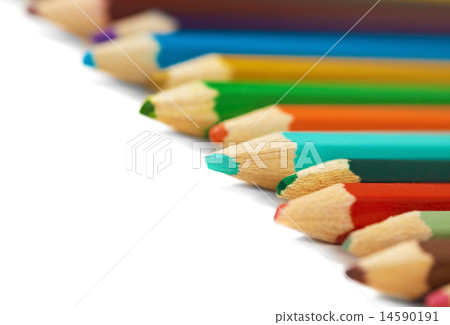 Pencils on white background Pencils on white background 14590191