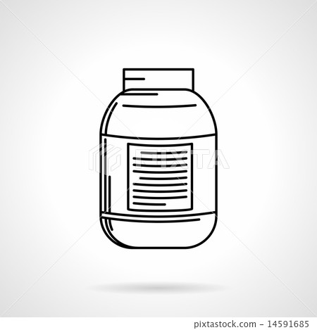 Creatine supplements flat line vector icon Creatine supplements flat line vector icon 14591685
