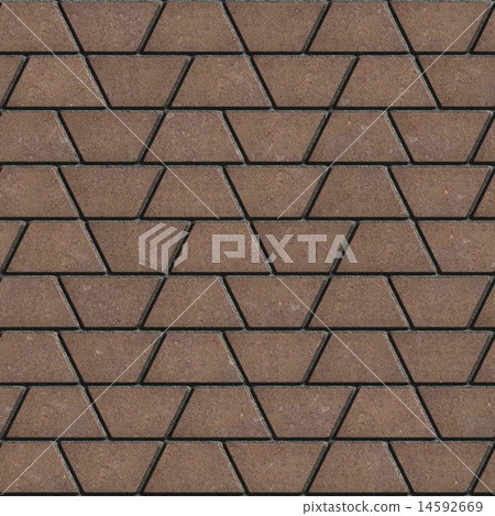 Brown Paving Slabs in the Form Trapezoids. 14592669