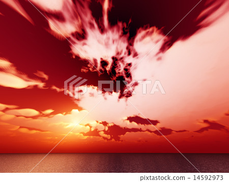 Wind and clouds with the sea 14592973