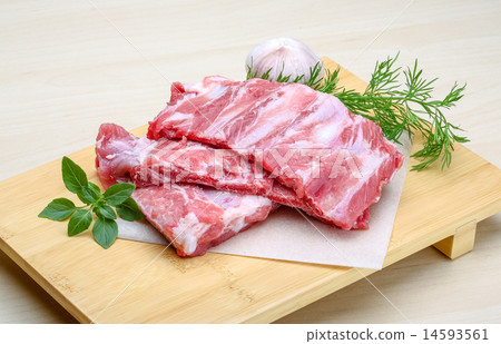 Raw pork ribs 14593561