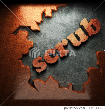 scrub vector word of wood 14594430
