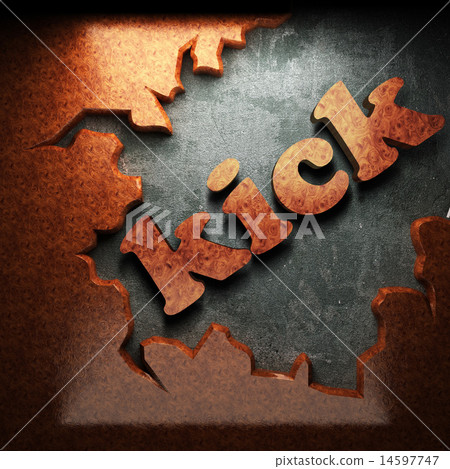 kick word of wood 14597747