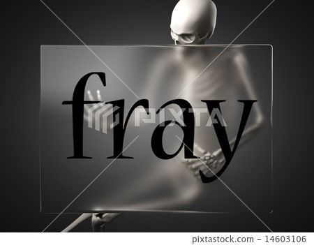fray word on glass and skeleton fray word on glass and skeleton 14603106