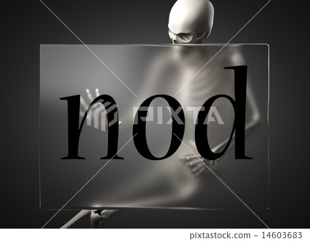 nod word on glass and skeleton nod word on glass and skeleton 14603683