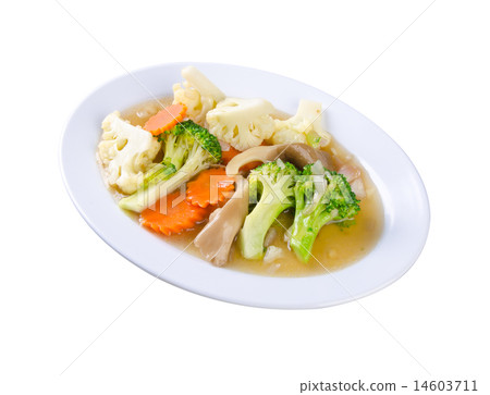 Stir Fried Vegetables on plate Stir Fried Vegetables on plate 14603711