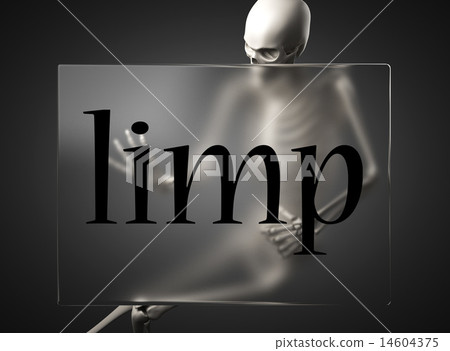 limp word on glass and skeleton 14604375