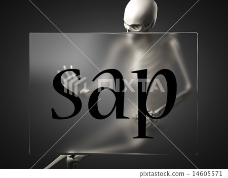 sap word on glass and skeleton sap word on glass and skeleton 14605571