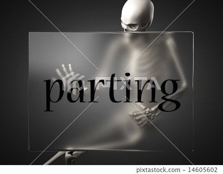 parting word on glass and skeleton 14605602
