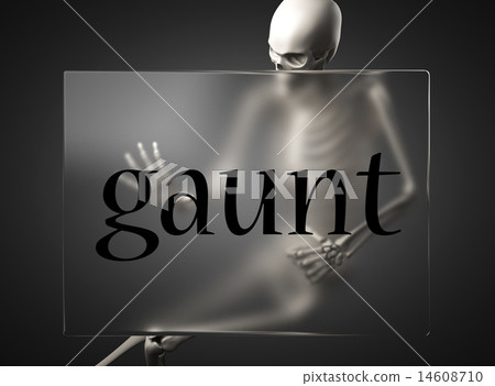 gaunt word on glass and skeleton 14608710