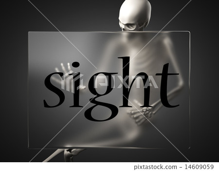 sight word on glass and skeleton 14609059