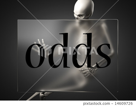 odds word on glass and skeleton 14609726