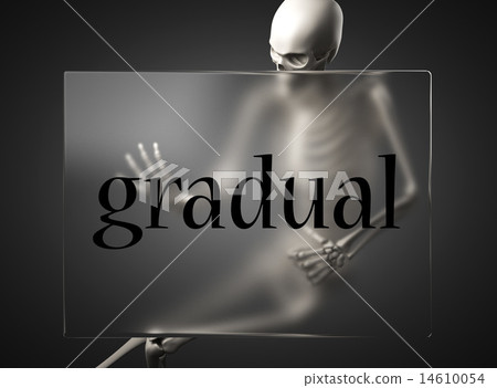gradual word on glass and skeleton 14610054
