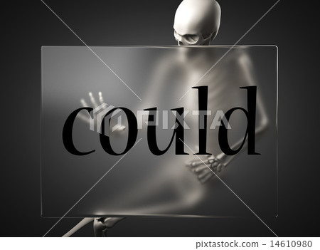 could word on glass and skeleton 14610980