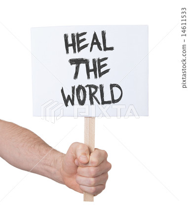 Hand holding sign, isolated on white Hand holding sign, isolated on white 14611533