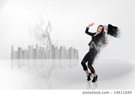 Image of businesswoman flying Image of businesswoman flying 14611849