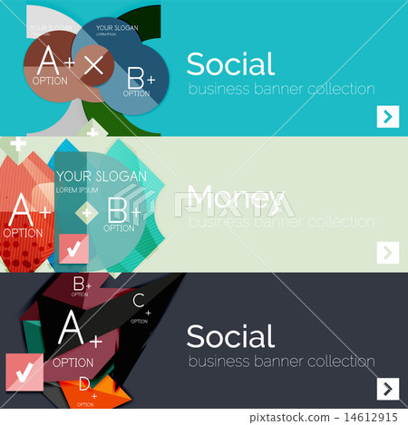 Flat modern info banner set Flat modern info banner set 14612915