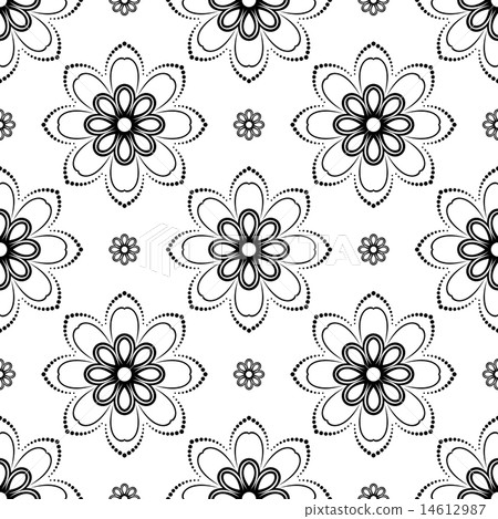 Floral Seamless Vector Pattern. Orient Abstract Background Floral Seamless Vector Pattern. Orient Abstract Background 14612987