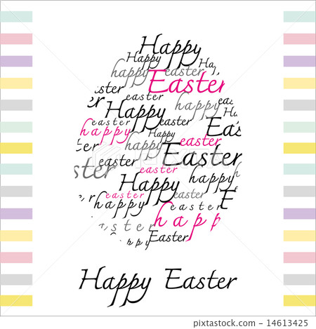 Happy Easter Typography White background 14613425