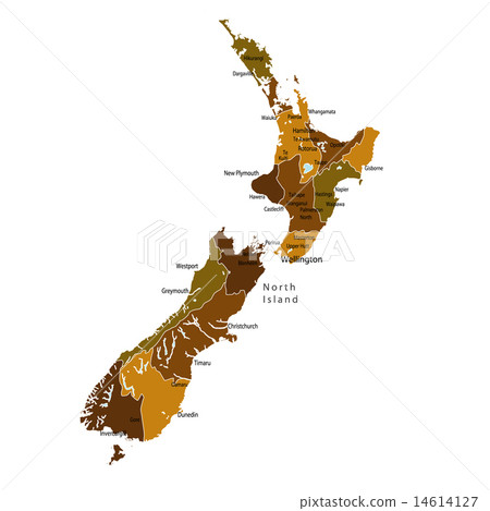 New Zealand map country 14614127