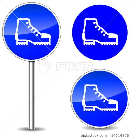 Vector safety shoes sign 14614866