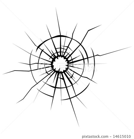 Broken glass cracks 14615010