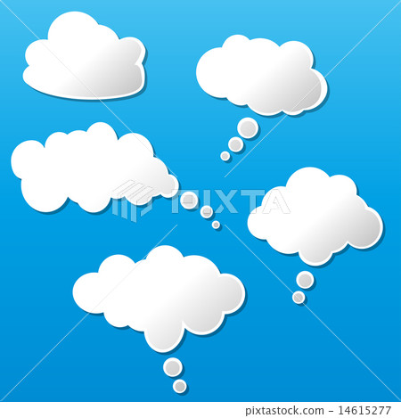 Vector white clouds 14615277