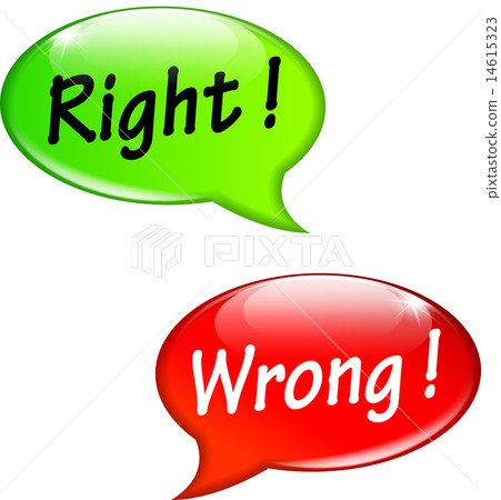 Vector right and wrong bubbles 14615323