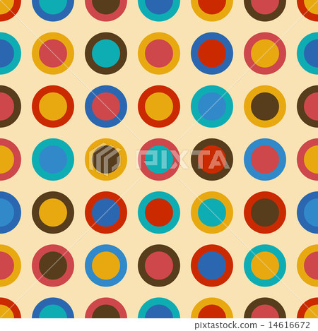 Vintage seamless pattern with colorful circles Vintage seamless pattern with colorful circles 14616672