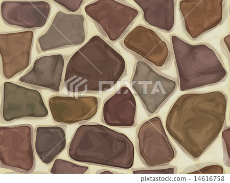 Vector seamless texture colorful stones wall. Vector seamless texture colorful stones wall. 14616758