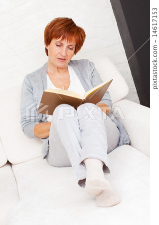 Adult woman reading book 14617153