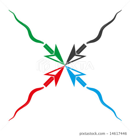 color abstract computer cursors symbols icons - Stock Illustration ...