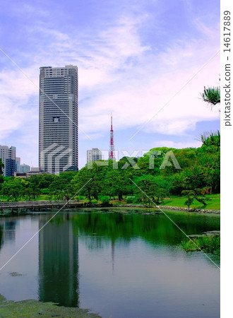 Hamarikyu and Tokyo Tower Hamarikyu and Tokyo Tower 14617889
