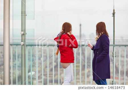 Two girls on the Montparnasse tower Two girls on the Montparnasse tower 14618473