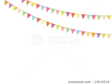 Background material - Cute triangle flag 1 Background material - Cute triangle flag 1 14618519