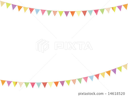 Background material - Cute triangle flag 2 Background material - Cute triangle flag 2 14618520