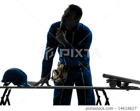 man construction  Architect silhouette 14618627