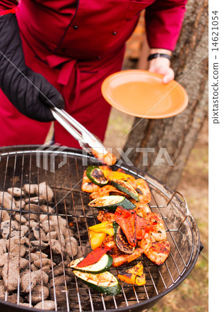 grilled vegetables and chicken grilled vegetables and chicken 14621054