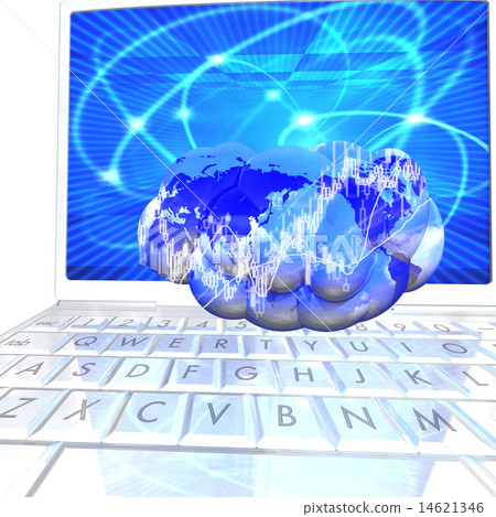Stock investment projected in the cloud Stock investment projected in the cloud 14621346