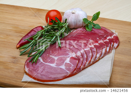 图库照片: sliced ham
