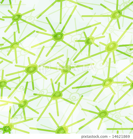 abstract green virus seamless pattern 14621869