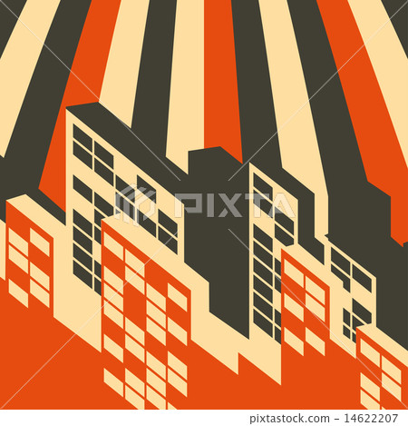 abstract retro city background 14622207