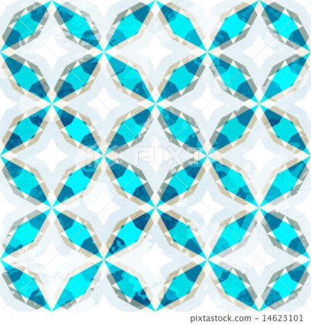 blue mosaic seamless pattern with grunge effect 14623101