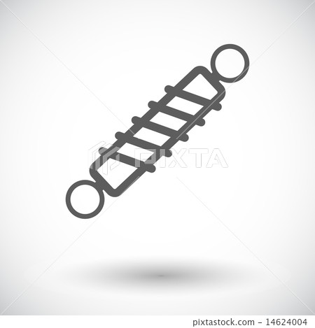 Automobile shock absorber single icon.  14624004