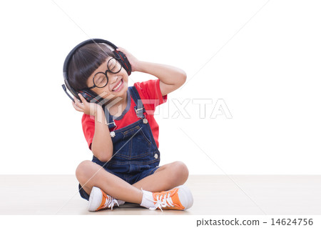 Happy boy with headphones Happy boy with headphones 14624756