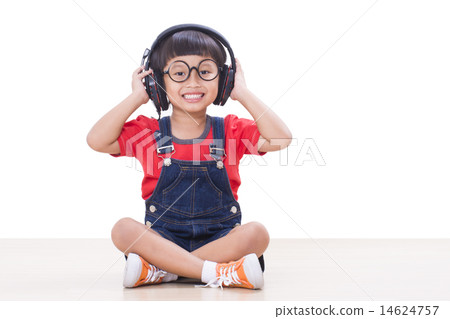 Happy boy with headphones 14624757