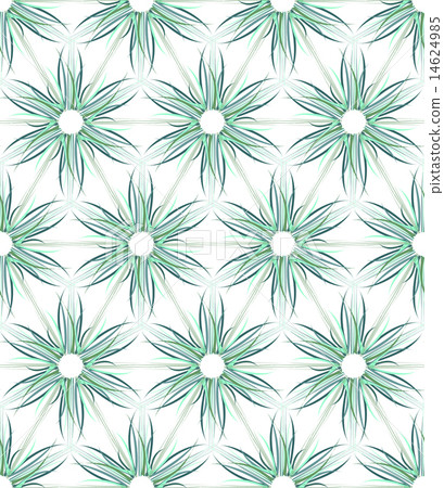 Seamless floral hexagons and triangles pattern. 14624985