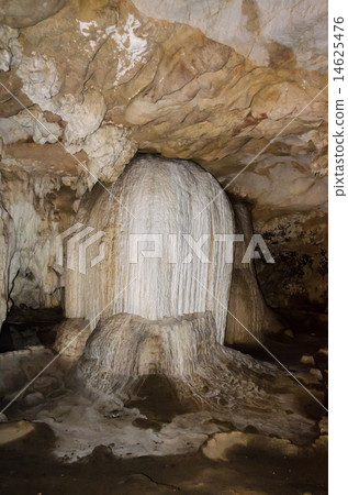 Stalactite and stalagmite in Tham Lod cave 14625476