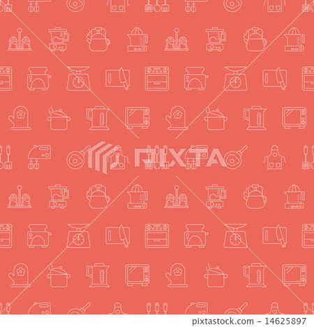 Kitchen line icon pattern set Kitchen line icon pattern set 14625897